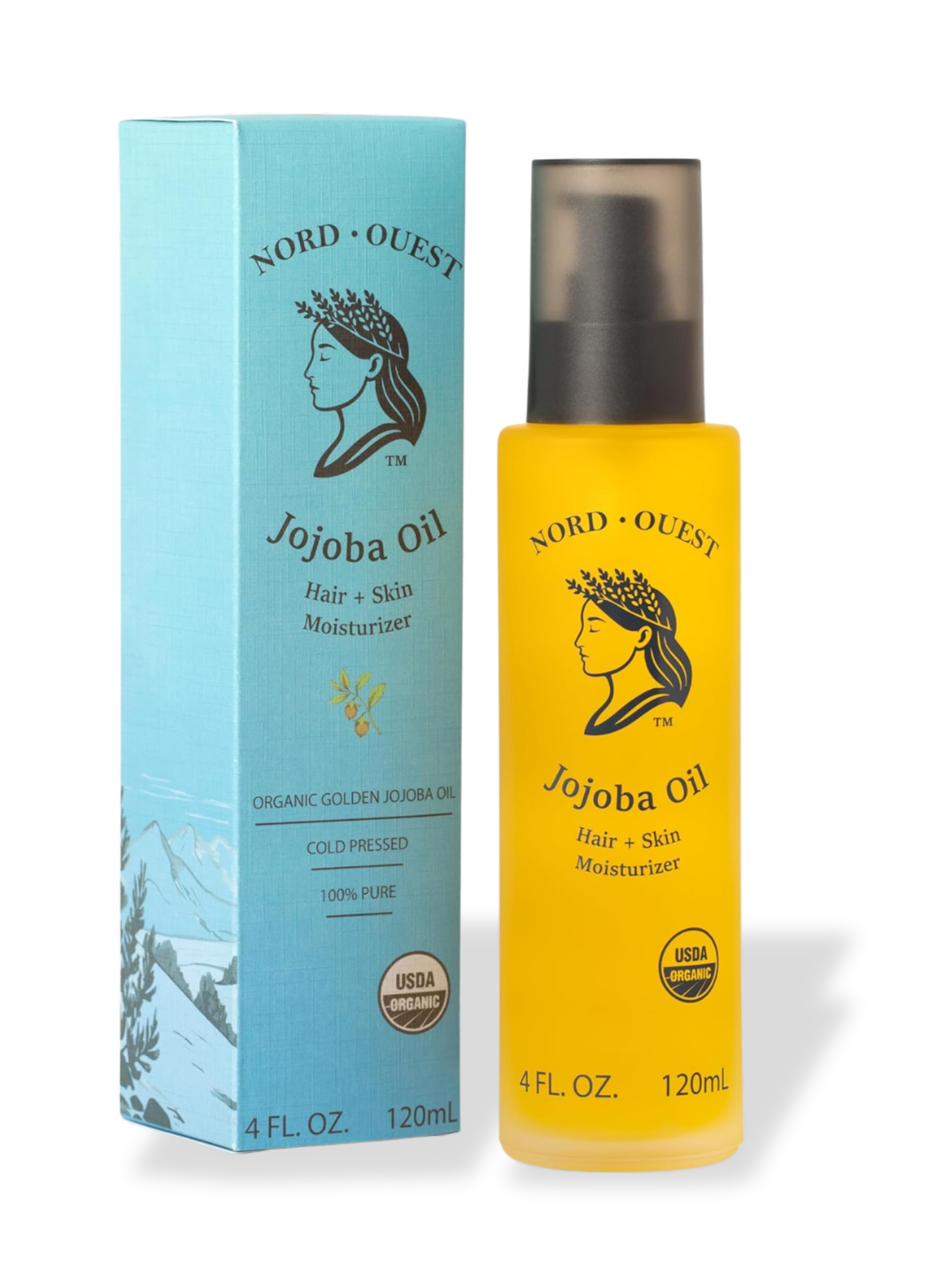 Nord-Ouest Jojoba Oil — 4 fl. oz. bottle and packaging